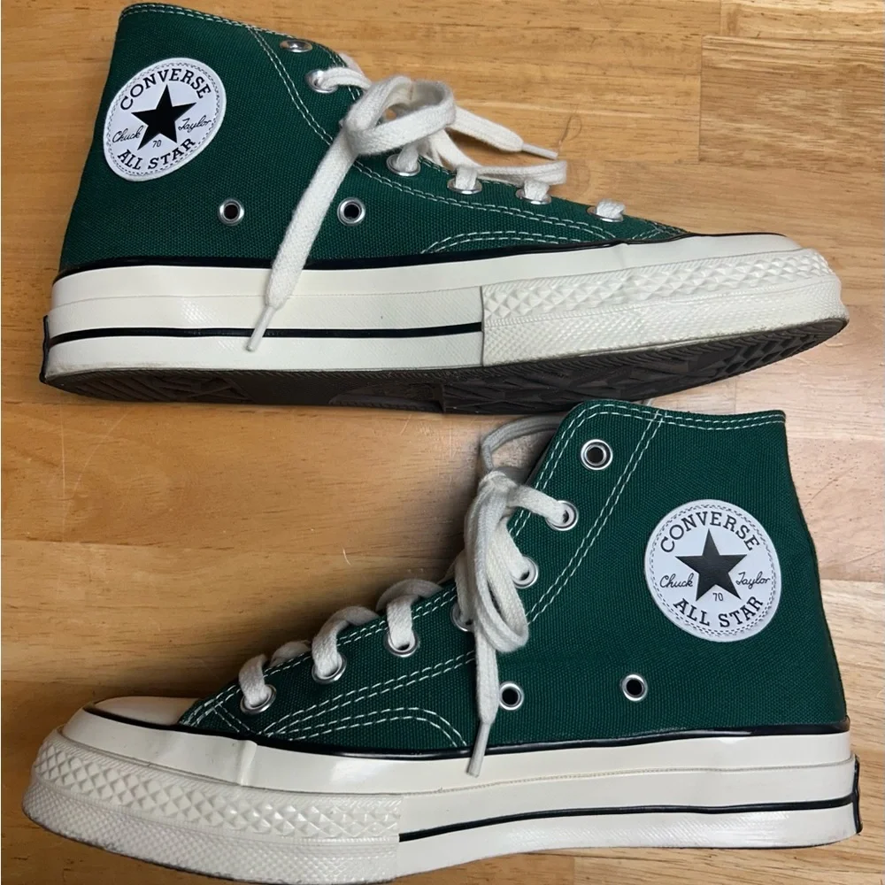 Converse Women’s Dark Green High-Tops - Picture 1 of 5